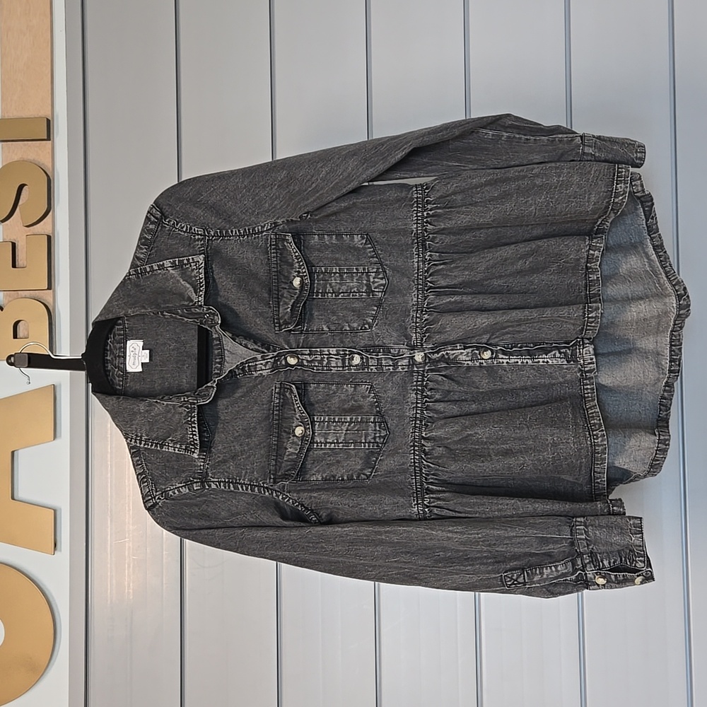 Mud Pie High-Low Button Down Shirt